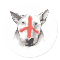 English Bull Terrier England Round Sticker