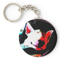 english bull terrier keychain