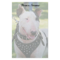English bull terrier customized stationery