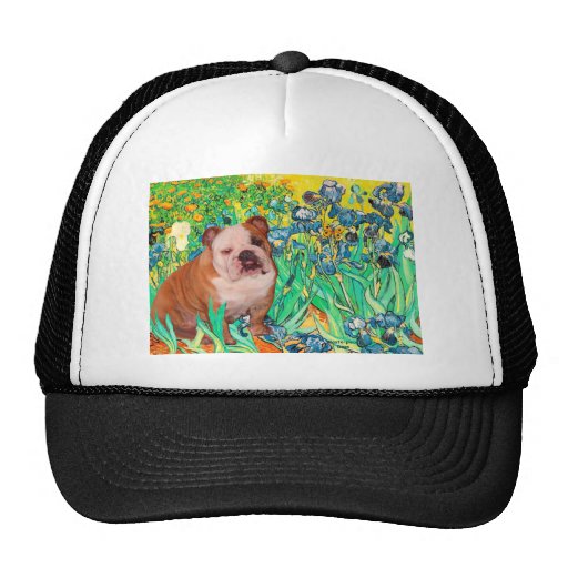 English Bulldog 1 - Irises Mesh Hats