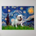 English Bulldog 8 - Starry Night Print