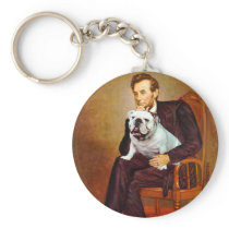English Bulldog 9 - Lincoln Keychain