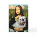 English Bulldog 9 - Mona Lisa cards by masterpiecedogs English Bulldog 9 - Mona Lisa cards
