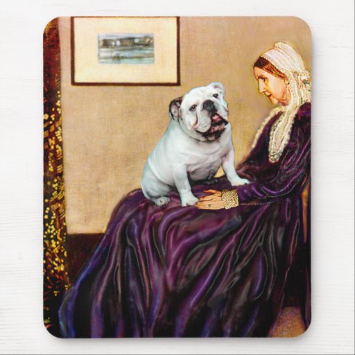 English Bulldog 9 - Whistler's Mother Mouse Pad