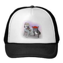 English Bulldog and French Bulldog Trucker Hats