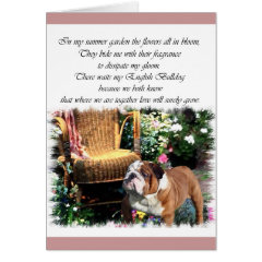English Bulldog Art Gifts card