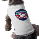 English bulldog british rugby sports team mascot dog tee shirt