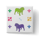 English Bulldog buttons