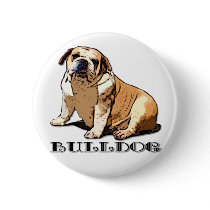 English Bulldog button