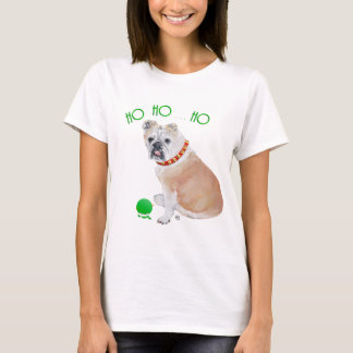 christmas bulldog t shirt