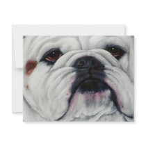 English Bulldog Close and Personal Custom Invitations