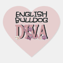 English Bulldog DIVA Sticker