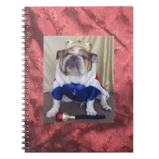 English Bulldog dressed as a king, Notebook!