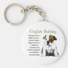 English Bulldog Gifts Key Chain