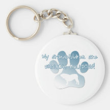 English Bulldog Grandchildren Keychain