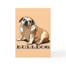 English Bulldog greeting card