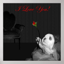 English Bulldog I Love You! Poster
