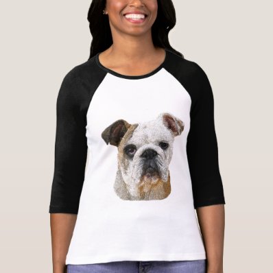 English Bulldog Lady&#39;s Shirts