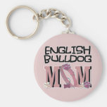 English Bulldog MOM Keychains