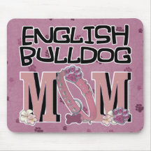 English Bulldog MOM Mouse Pads