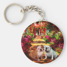 English Bulldog Pair - The Path Keychains