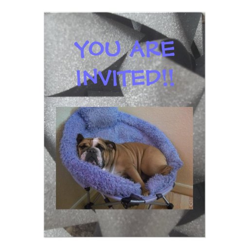 English Bulldog Party Invitations