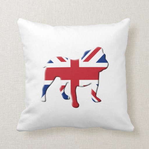 british bulldog pillow