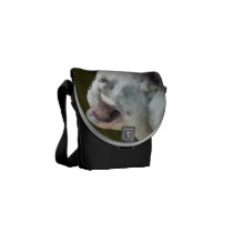 English Bulldog Profile messenger bags