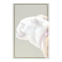 English Bulldog Profile stationery