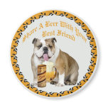English Bulldog Shares Beer Magnet