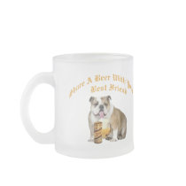 English Bulldog Shares Beer mugs