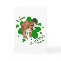 English Bulldog St Patrick's Day Card