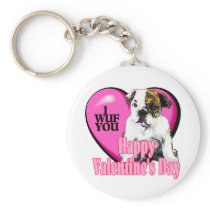 English Bulldog Valentine's Day Gifts Keychains
