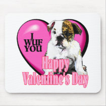 English Bulldog Valentine's Day Gifts Mouse Mat