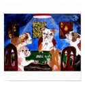 ENGLISH BULLDOGS BULL DOGS PLAYING POKER posters
