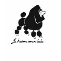 English-Clip-Poodle, Je t'aime mon bebe t-shirts