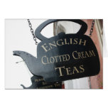 English Clotted Cream Tea sign Greeting Cards
