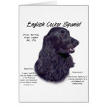 English Cocker Spaniel (blk) History Design cards