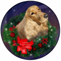 English Cocker Spaniel Christmas Gifts Ornament photo sculptures