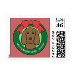English Cocker Spaniel Christmas postage