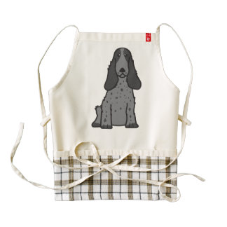 English Cocker Spaniel Dog Cartoon Zazzle HEART Apron