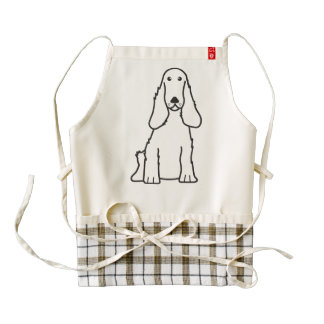 English Cocker Spaniel Dog Cartoon Zazzle HEART Apron