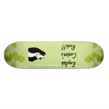 English Cocker Spaniel ~ Green Leaves Design Skateboards