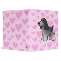 English Cocker Spaniel Love 3 Ring Binder