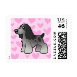 English Cocker Spaniel Love Postage Stamp