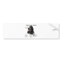 English Cocker Spaniel (parti) History Design Bumper Stickers