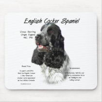 English Cocker Spaniel (parti) History Design Mouse Pad