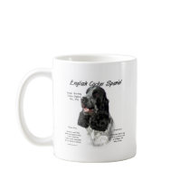 English Cocker Spaniel (parti) History Design Coffee Mugs