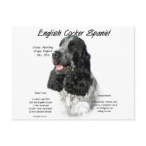 English Cocker Spaniel (parti) History Design Post Cards