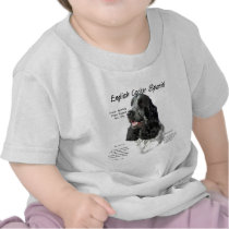 English Cocker Spaniel (parti) History Design t-shirts by GreyWolfCreation English Cocker Spaniel (parti) History Design t-shirts